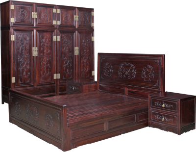 草龍床、草龍紋頂箱柜