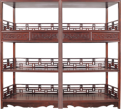 品字欄桿書(shū)架